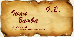 Ivan Bumba vizit kartica
